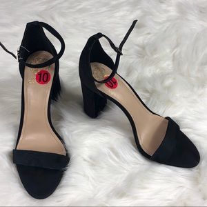 Vince Camuto Black Malissa Block Sandals